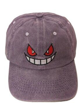 Gengar Purple Hat Ghost Pokemon Style Adjustable Cap 55–60cm